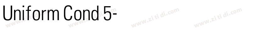 Uniform Cond 5字体转换